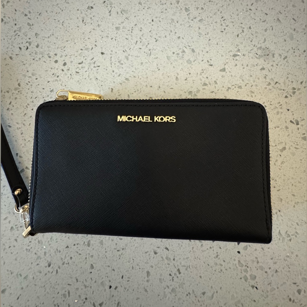 Michael Kors Black Zip-Around Wallet